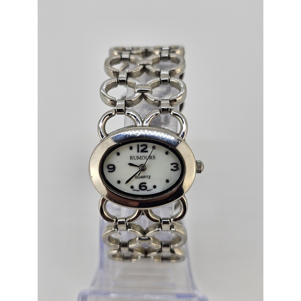 Rumours Women's Analog Watch 28MM MOP Dial Gray‎ Bracelet Bands 6" NEW Battery